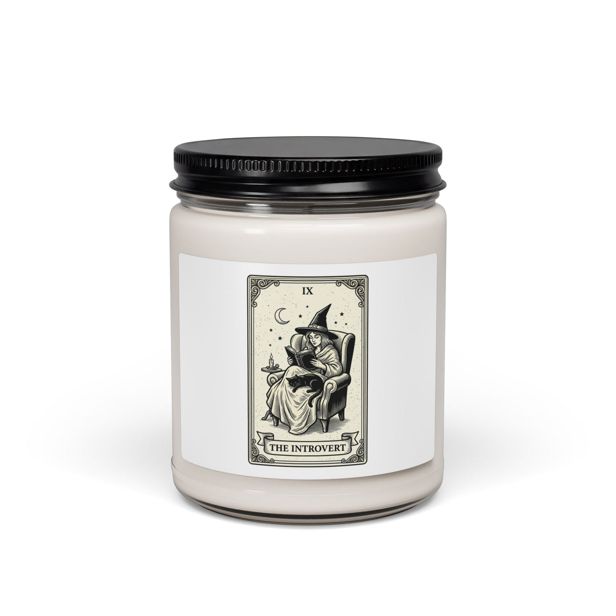 Introvert Tarot Witch Candle, Soy Candle | Witchy Humor, Tarot Decor