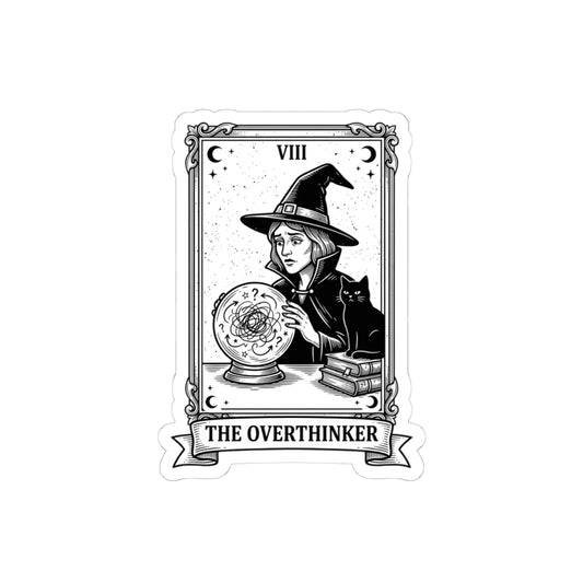 The Overthinker Witch Tarot Sticker | Witchy Humor, Occult Aesthetic