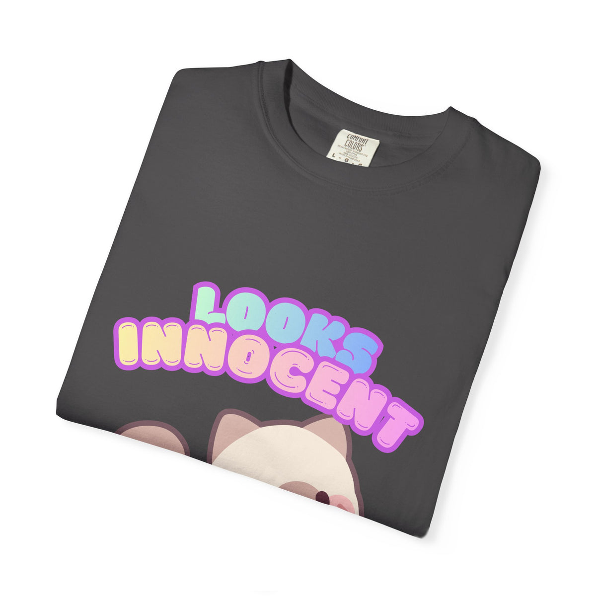 Looks Innocent Cute Cat T-Shirt — Kawaii Kitten Graphic Tee