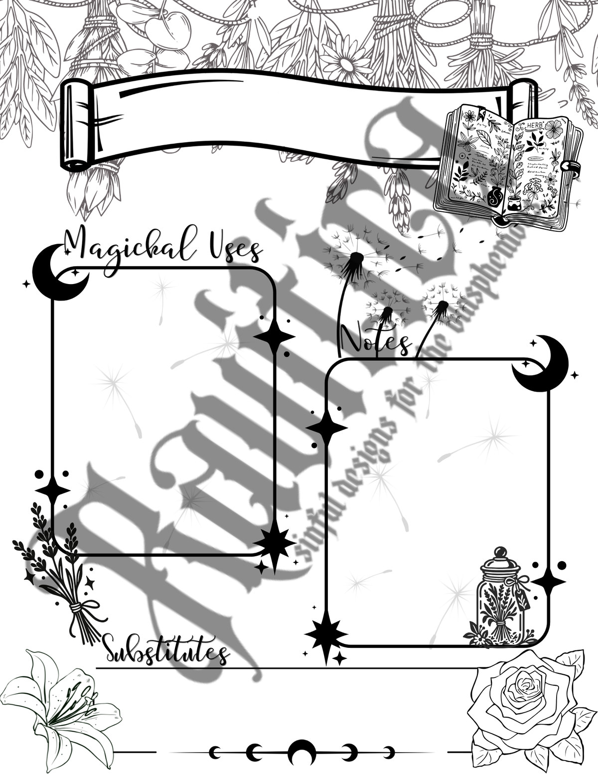 DIY Grimoire 65 Pages - Digital Download
