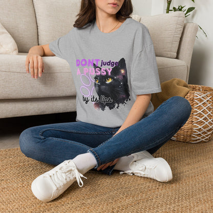 Don't Judge a Pussy Cat T-Shirt — Cute Black Cat Graphic Tee