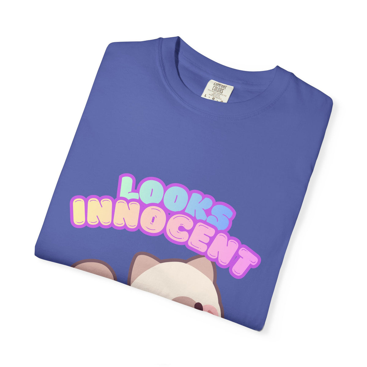 Looks Innocent Cute Cat T-Shirt — Kawaii Kitten Graphic Tee