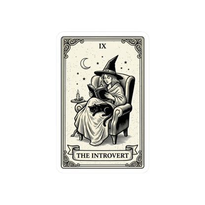 The Introvert Witch sticker | Kiss-Cut Sticker, Witchy Humor, Tarot Aesthetic