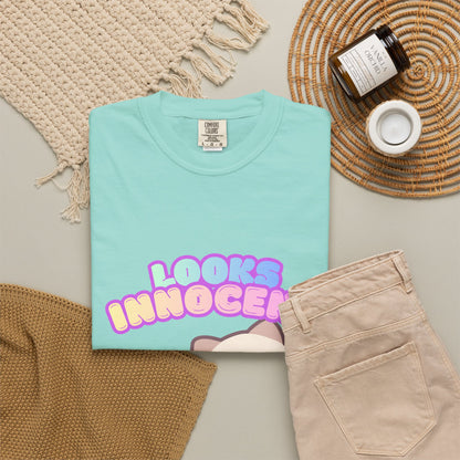 Looks Innocent Cute Cat T-Shirt — Kawaii Kitten Graphic Tee