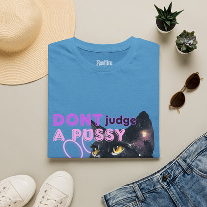 Don't Judge a Pussy Cat T-Shirt — Cute Black Cat Graphic Tee