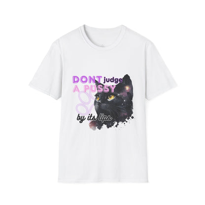 Don't Judge a Pussy Cat T-Shirt — Cute Black Cat Graphic Tee