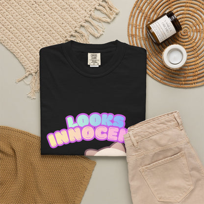 Looks Innocent Cute Cat T-Shirt — Kawaii Kitten Graphic Tee