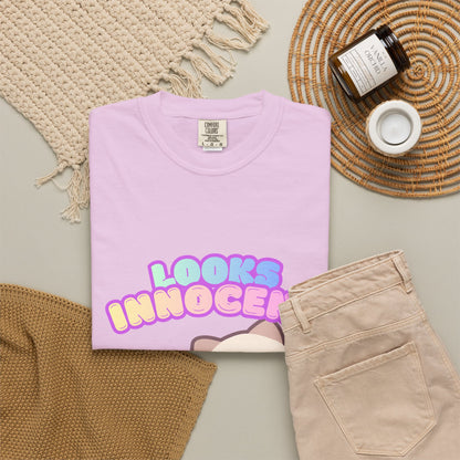 Looks Innocent Cute Cat T-Shirt — Kawaii Kitten Graphic Tee