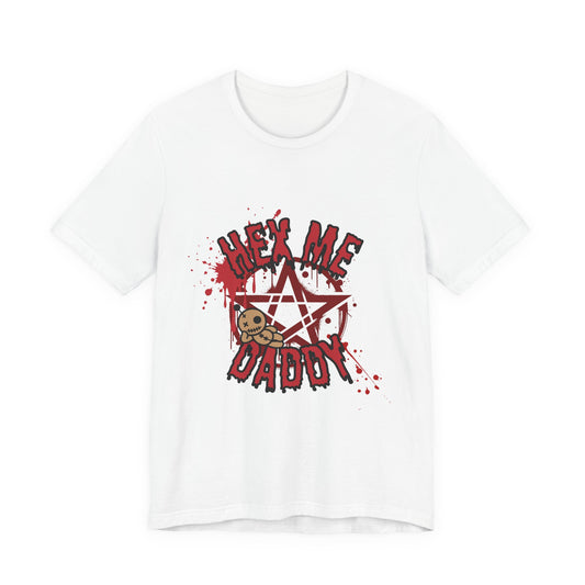 Unisex Jersey T-Shirt – “Hex Me Daddy” Pentagram Design