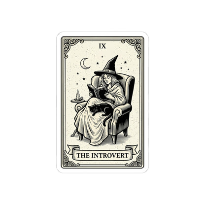 The Introvert Witch sticker | Kiss-Cut Sticker, Witchy Humor, Tarot Aesthetic