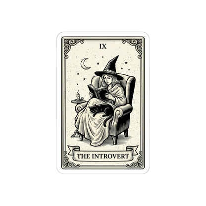 The Introvert Witch sticker | Kiss-Cut Sticker, Witchy Humor, Tarot Aesthetic
