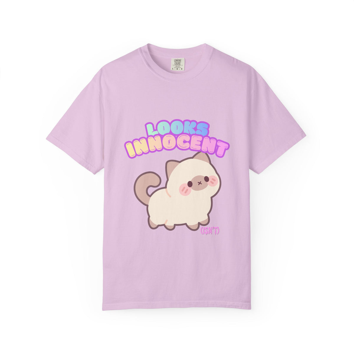 Looks Innocent Cute Cat T-Shirt — Kawaii Kitten Graphic Tee