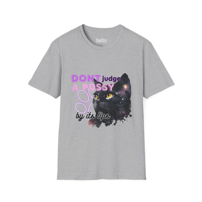 Don't Judge a Pussy Cat T-Shirt — Cute Black Cat Graphic Tee