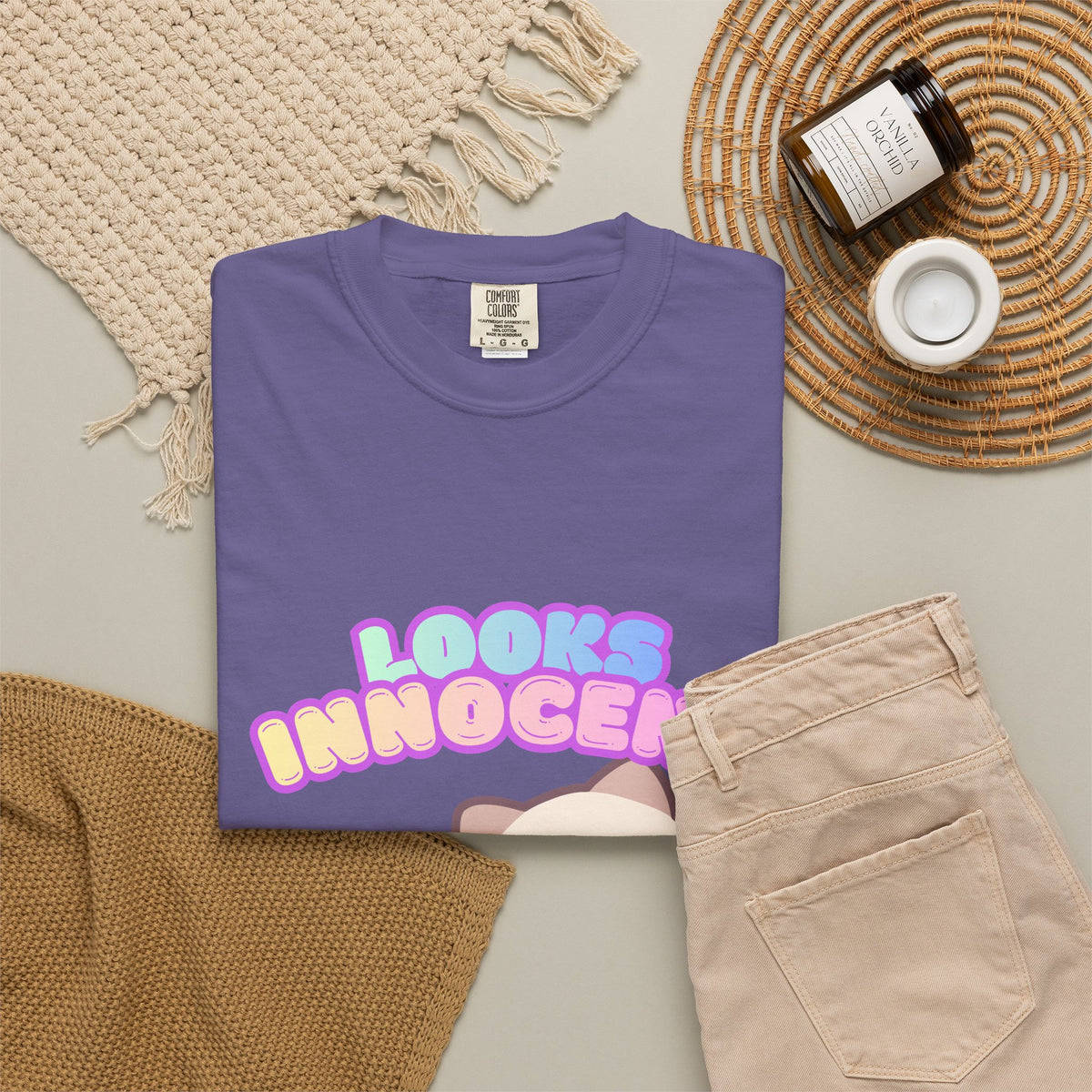 Looks Innocent Cute Cat T-Shirt — Kawaii Kitten Graphic Tee