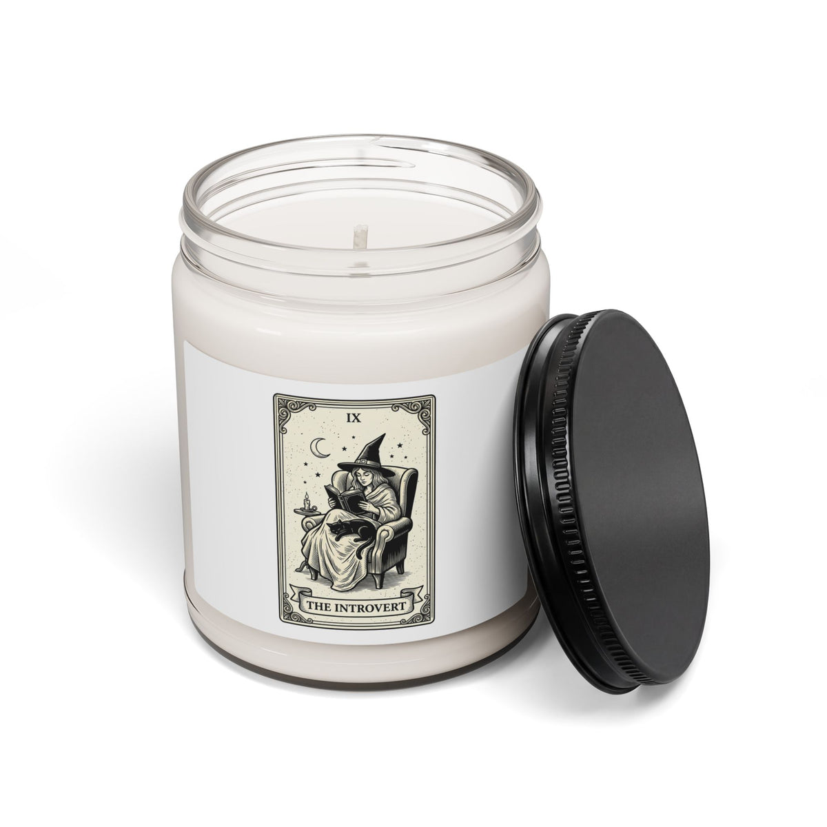 Introvert Tarot Witch Candle, Soy Candle | Witchy Humor, Tarot Decor