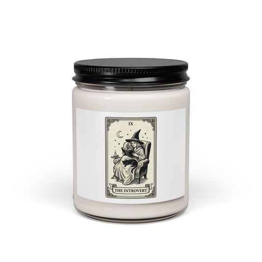 Introvert Tarot Witch Candle, Soy Candle | Witchy Humor, Tarot Decor