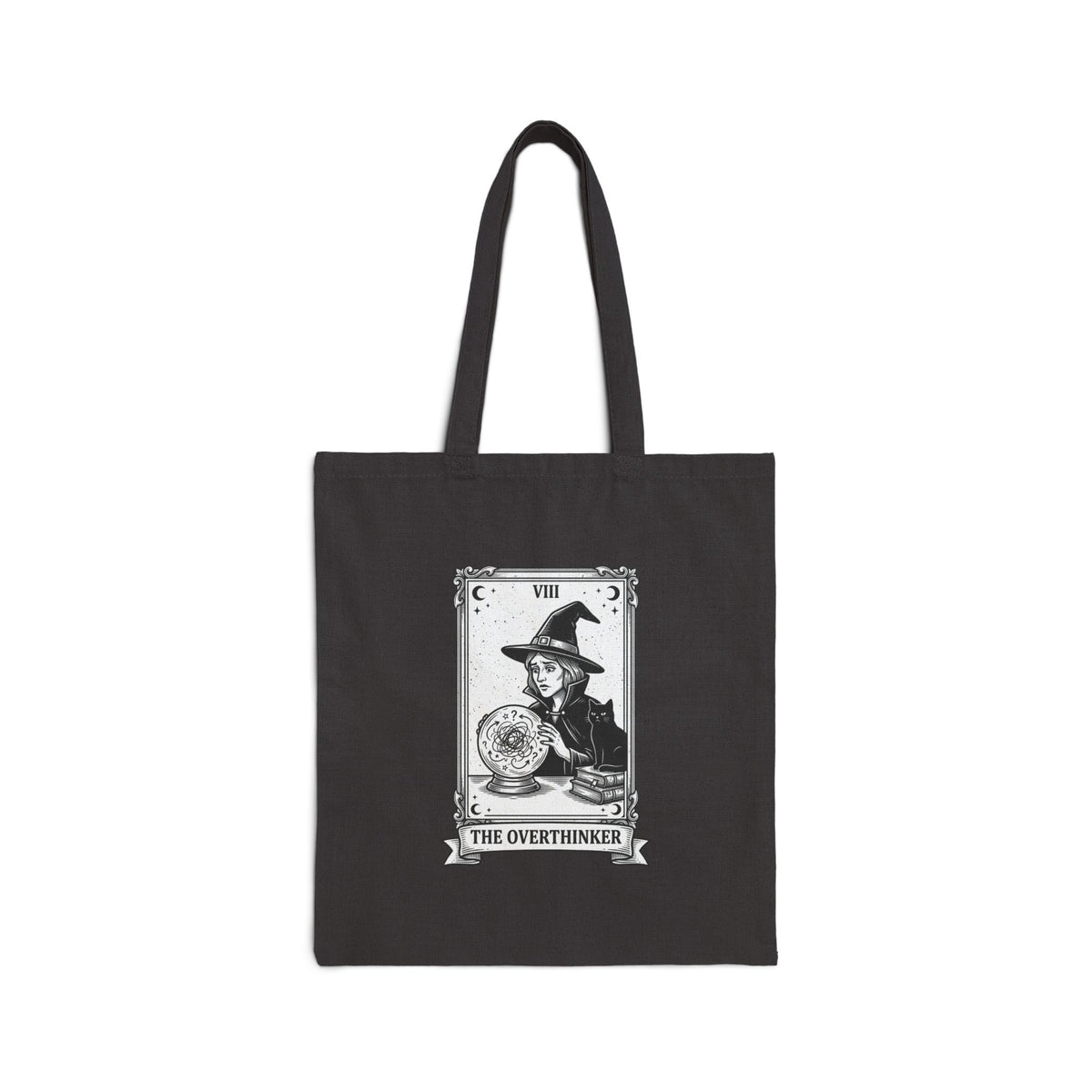The Overthinker Witch Illustration Tote | Witchy Humor, Tarot Style