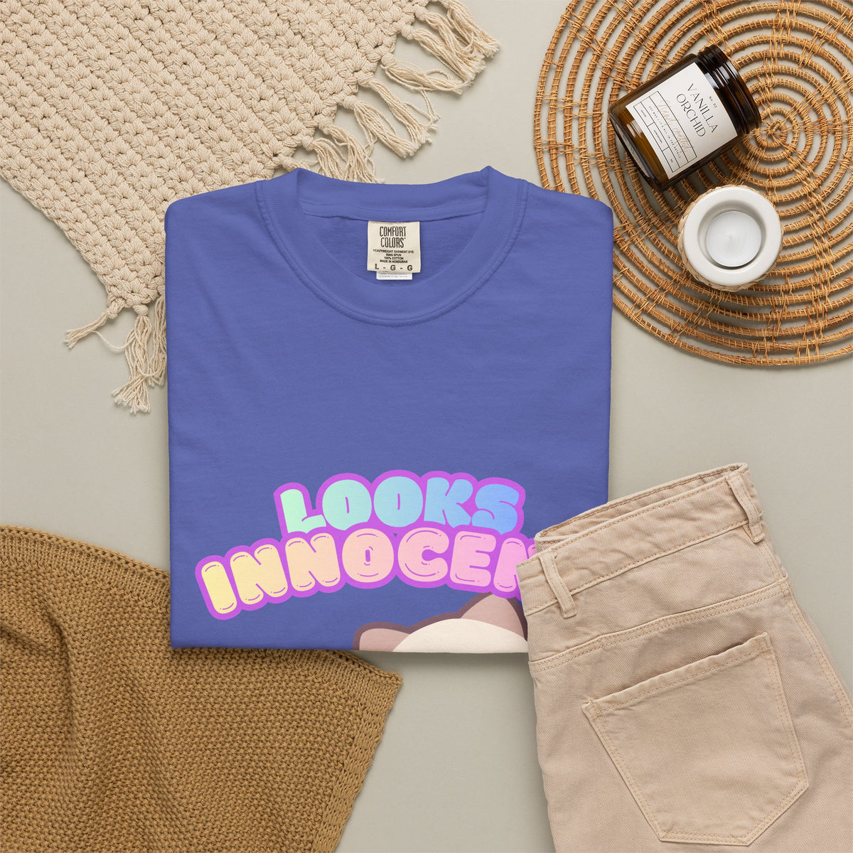 Looks Innocent Cute Cat T-Shirt — Kawaii Kitten Graphic Tee